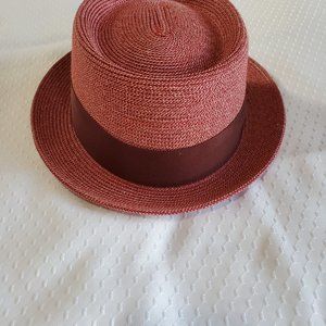 Bailey of Hollywood Porkpie Hat. Persimmon. Size Medium.